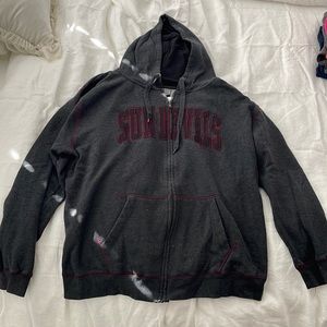 Arizona State Sun Devils grey hooded zipper jacket